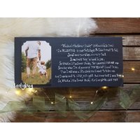 Gehen Sie Ein Wenig Langsamer Daddy - Sagte Kind So Klein ..." 15x7" Block Und 4x6" Bilderrahmen. Vatertag Von Marienkäfer von Ladybugdesignbyeu