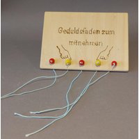 Deko Schild Holz Geduldsfaden Wand von Ladysbastelbude
