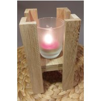 Windlicht Licht Klötzchen Deko Geschenk von Ladysbastelbude