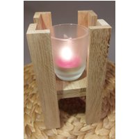 Windlicht Licht Klötzchen Deko Geschenk von Ladysbastelbude