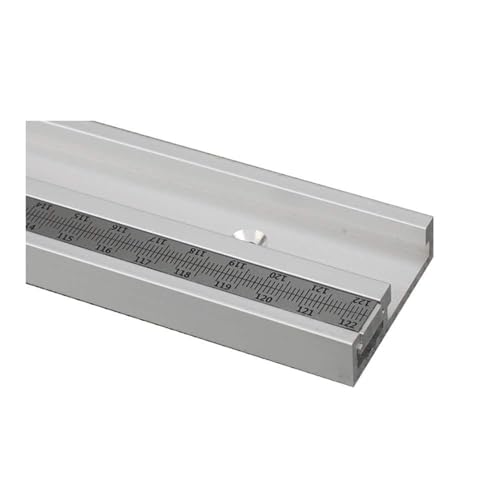 Laecabv Aluminium Legierung T-Tracks Slot Gehrung Track Slot mit Skala und Gehrung Bar Track Stop Router Tisch Sah holzbearbeitung DIY kreissäge Werkzeuge (1200mm T Track, Movable Scale) von Laecabv