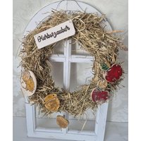 Kranz Dekokranz Türkranz Heukranz Naturkranz Trockenkranz Handarbeit Herbst Dekoration Garten Deko Handmade Landhaus von LaedchenWundervoll