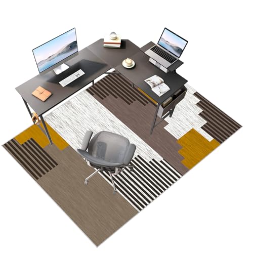 120 x 140 cm Bodenschutzmatte, Unterlage Schreibtischstuhl, Gaming Bodenschutzmatte für Hartböden, Parkett, Fliesen, rutschfeste Gaming Teppich, Mehrzweck-Stuhlteppich für zu Hause von Laegnfho
