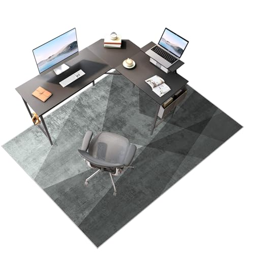 140 x 160 cm Bodenschutzmatte, Unterlage Schreibtischstuhl, Gaming Bodenschutzmatte für Hartböden, Parkett, Fliesen, rutschfeste Gaming Teppich, Mehrzweck-Stuhlteppich für zu Hause von Laegnfho