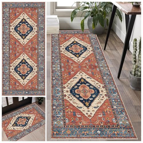 60 x 300 cm Läufer Teppich Lang Flur Läufer rutschfest Waschbar Flur Läufer Teppich TeppichLäufer Küchen Korridor Kurzflor Teppiche, für Flur Küche Schlafzimmer Wohnzimmer Eingang von Laegnfho