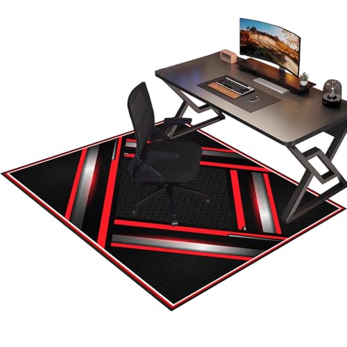 Bürostuhl Unterlage Bodenschutzmatte, Gaming Teppich Stuhlunterlage, Gaming Stuhl Unterlage, Schreibtisch Gaming Stuhlmatten, Rutschfester Mehrzweck-Stuhlteppich für zu Hause 110 x 120 cm von Laegnfho