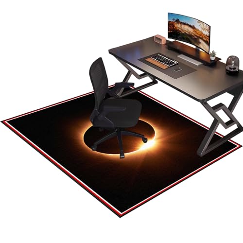 Bürostuhl Unterlage Bodenschutzmatte, Gaming Teppich Stuhlunterlage, Gaming Stuhl Unterlage, Schreibtisch Gaming Stuhlmatten, Rutschfester Mehrzweck-Stuhlteppich für zu Hause 110 x 120 cm von Laegnfho