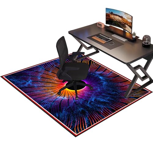 Bürostuhl Unterlage Bodenschutzmatte, Gaming Teppich Stuhlunterlage, Gaming Stuhl Unterlage, Schreibtisch Gaming Stuhlmatten, Rutschfester Mehrzweck-Stuhlteppich für zu Hause 120 x 140 cm von Laegnfho