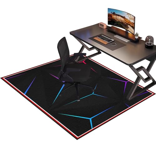 Bürostuhl Unterlage Bodenschutzmatte, Gaming Teppich Stuhlunterlage, Gaming Stuhl Unterlage, Schreibtisch Gaming Stuhlmatten, Rutschfester Mehrzweck-Stuhlteppich für zu Hause 150 x 180 cm von Laegnfho