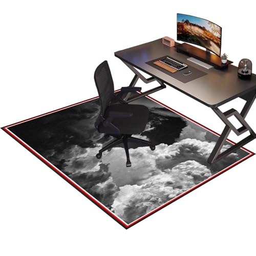 Bürostuhl Unterlage Bodenschutzmatte, Gaming Teppich Stuhlunterlage, Gaming Stuhl Unterlage, Schreibtisch Gaming Stuhlmatten, Rutschfester Mehrzweck-Stuhlteppich für zu Hause 60 x 90 cm von Laegnfho