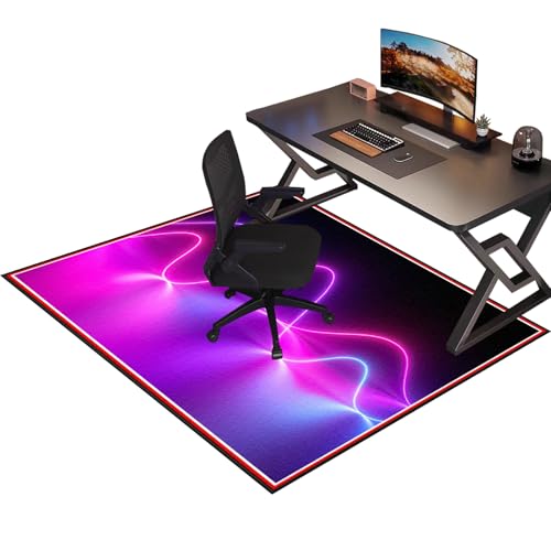 Bürostuhl Unterlage Bodenschutzmatte, Gaming Teppich Stuhlunterlage, Gaming Stuhl Unterlage, Schreibtisch Gaming Stuhlmatten, Rutschfester Mehrzweck-Stuhlteppich für zu Hause 80 x 120 cm von Laegnfho
