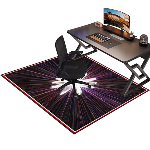 Bürostuhl Unterlage Bodenschutzmatte, Gaming Teppich Stuhlunterlage, Gaming Stuhl Unterlage, Schreibtisch Gaming Stuhlmatten, Rutschfester Mehrzweck-Stuhlteppich für zu Hause 90 x 140 cm von Laegnfho