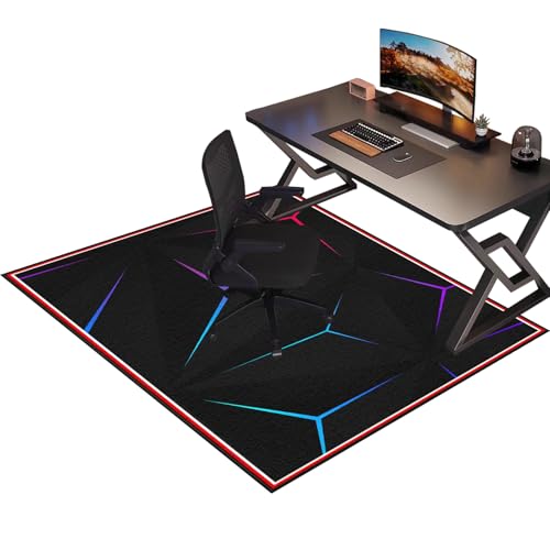 Bürostuhl Unterlage Bodenschutzmatte, Gaming Teppich Stuhlunterlage, Gaming Stuhl Unterlage, Schreibtisch Gaming Stuhlmatten, Rutschfester Mehrzweck-Stuhlteppich für zu Hause 90 x 140 cm von Laegnfho