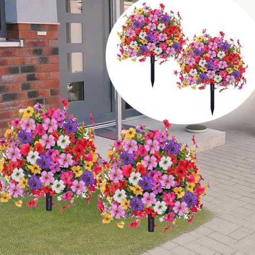 Laelfe 2er-Set 60 cm Künstliche Buchsbaumkugeln mit Erdspieß und Blumen, Buchsbaum Künstlich Blumen Deko mit UV-Schutz für Außenbereich Innenbereich Garten Hof Terrasse Vorderveranda Laelfe 2er-Set 60 cm Künstliche Buchsbaumkugeln mit Erdspieß und Blumen, Buchsbaum Künstlich Blumen Deko mit UV-Schutz für Außenbereich Innenbereich Garten Hof Terrasse Vorderveranda von Laelfe