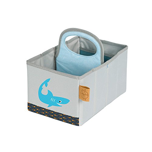Lässig 1541001427 Wickeltisch Organizer? Nursery Caddy, Shark Ocean von LÄSSIG