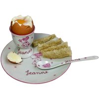 Ostergeschenk Für Kinder Personalisiertes Set Aus Eierbecher, Löffel Und Fingerteller Porzellan Mit Rosa Feenmaus Ostergeschenk Für Kinder Personalisiertes Set Aus Eierbecher, Löffel Und Fingerteller Porzellan Mit Rosa Feenmaus von LaetitiaSocirat