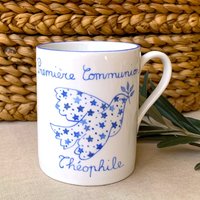 Religiöses Geschenk Zur Erstkommunion Oder Taufe Blaue Taubentasse von LaetitiaSocirat