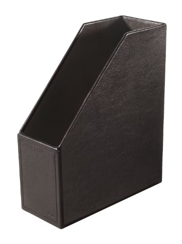 Läufer 39046 Modena Stehsammler, fein genarbtes Rindsleder, schwarz, Handgefertigt aus Echtleder in Deutschland, Ablage aus Leder von Läufer