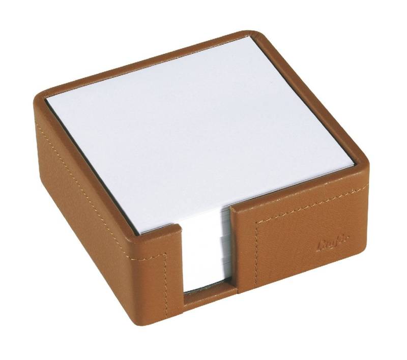 Läufer Tischaufsatz Zettelbox Scala Leder cognac. von Läufer