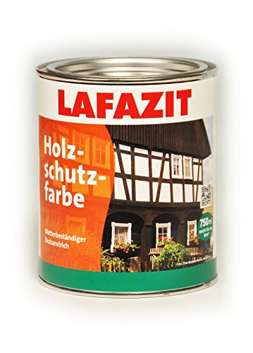 Holzschutzfarbe Lafazit Weiß, Schwarz, Grün, Rotbraun, Dunkelbraun, Beige, Schwedenrot Holzschutzmittel Holzfarbe Außenfarbe (10 L, Dunkelbraun) von Lafazit GmbH