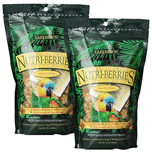 (2 Pack) Lafeber Tropical Fruit Nutri-Berries 10oz for Parrot Foraging Fun von Lafeber