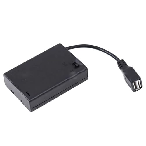 Lafeier 3 x AA Batteriegehäuse mit Abdeckung und Schalter verbunden mit USB-Buchse von Lafeier