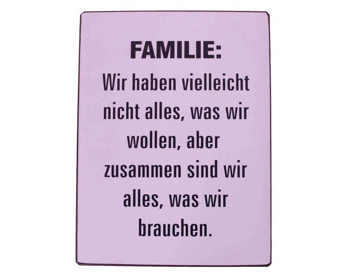 Lafinesse Metallschild LaFinesse - Familie:... Metallschild, (Stück, 1 St) von Lafinesse