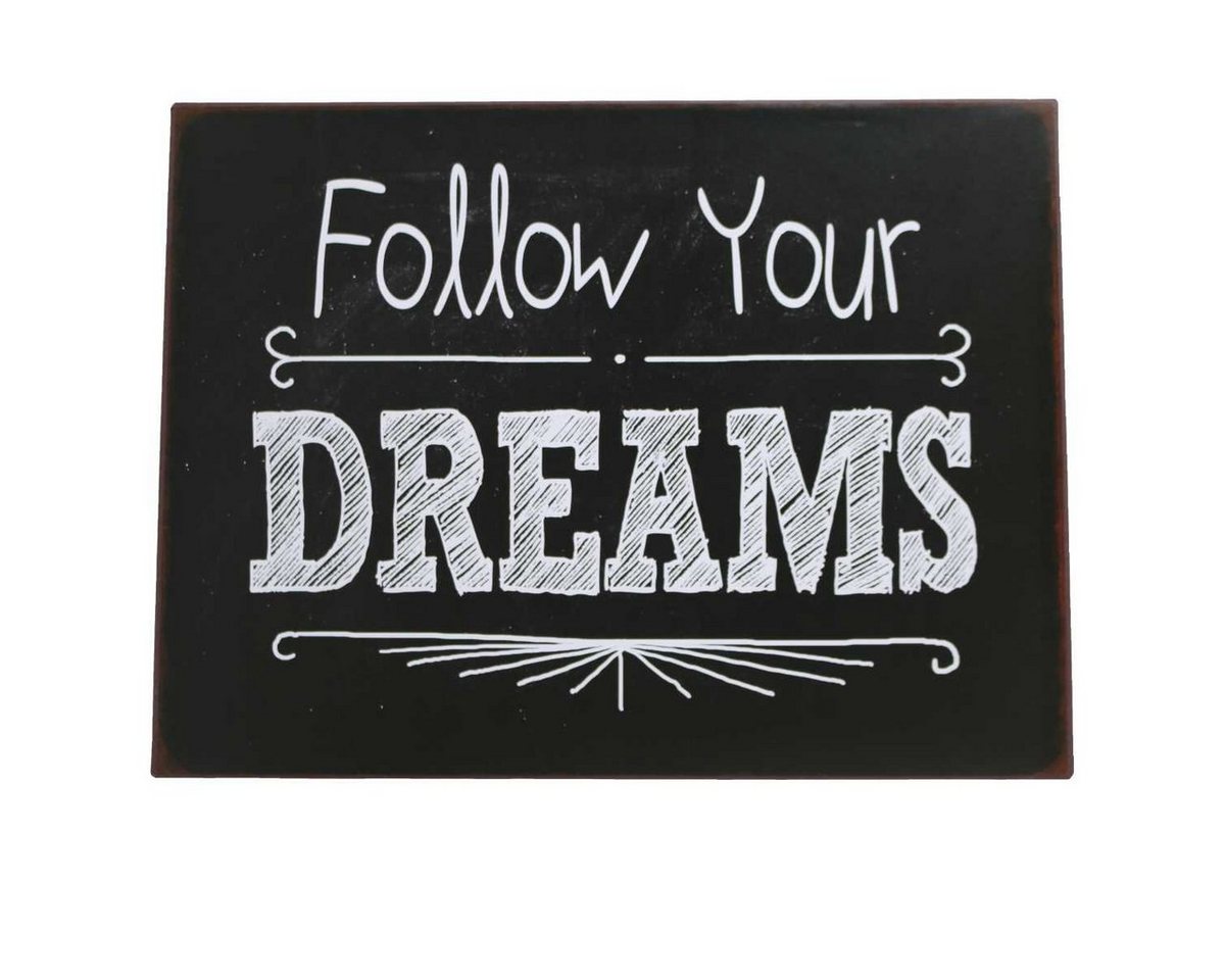 Lafinesse Metallschild LaFinesse - Follow Your DREAMS Metallschild, (Stück, 1 St) von Lafinesse
