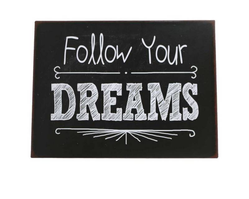 Lafinesse Metallschild LaFinesse - Follow Your DREAMS Metallschild, (Stück, 1 St) von Lafinesse