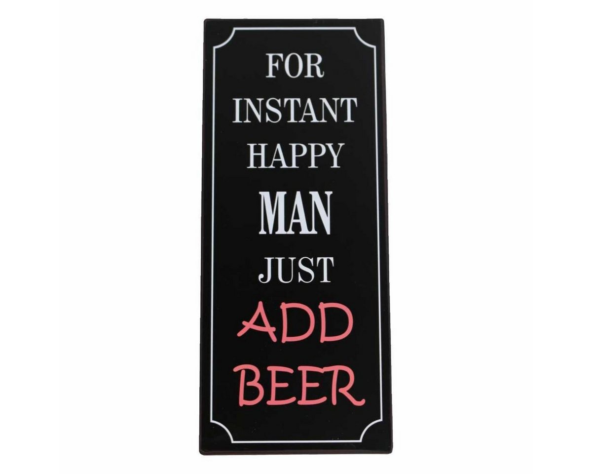 Lafinesse Metallschild LaFinesse - For instant HAPPY MAN... Metallschild, (Stück, 1 St) von Lafinesse