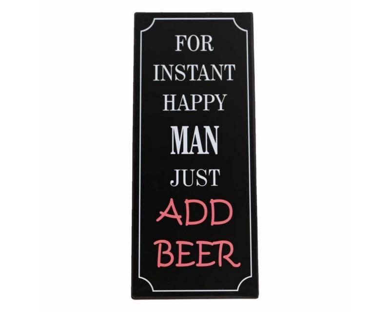 Lafinesse Metallschild LaFinesse - For instant HAPPY MAN... Metallschild, (Stück, 1 St) von Lafinesse