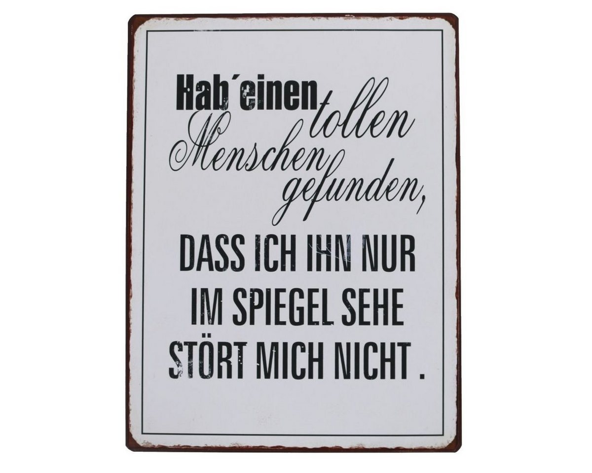 Lafinesse Metallschild LaFinesse - Hab' einen tollen Menschen gefunden,... Metallschild, (Stück, 1 St) von Lafinesse