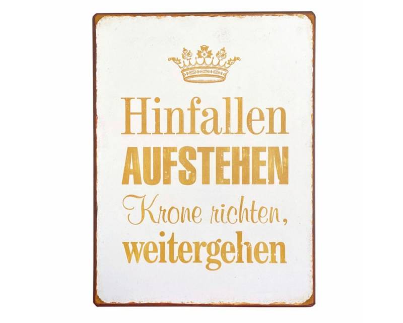 Lafinesse Metallschild LaFinesse - Hinfallen aufstehen... Metallschild, (Stück, 1 St) von Lafinesse