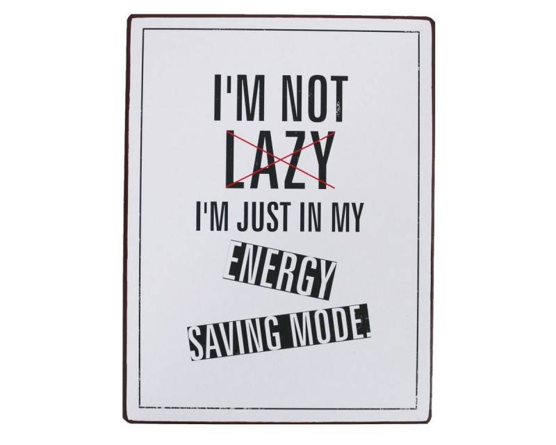 Lafinesse Metallschild LaFinesse - I'm not LAZY... Metallschild, (Stück, 1 St) von Lafinesse