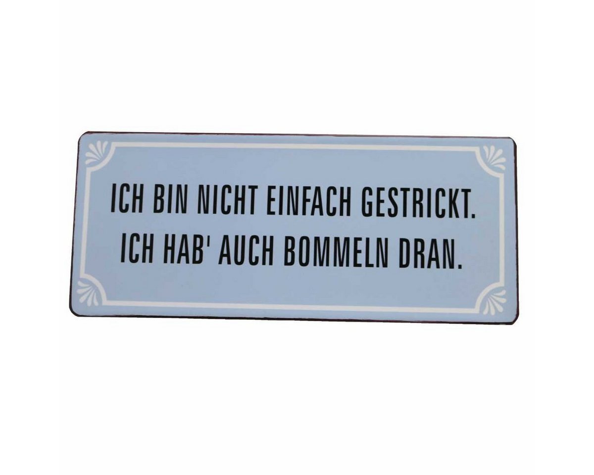Lafinesse Metallschild LaFinesse - Ich bin nicht einfach gestrickt... Metallschild, (Stück, 1 St) von Lafinesse