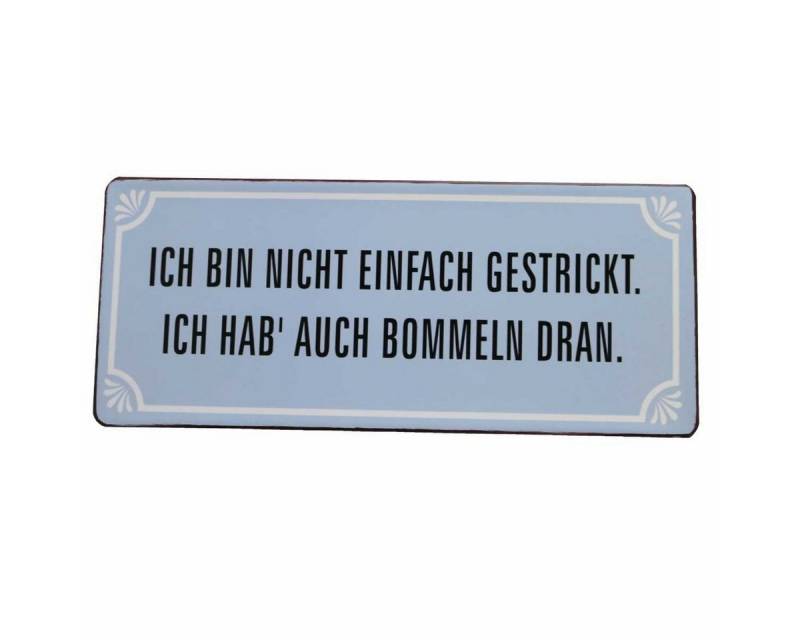 Lafinesse Metallschild LaFinesse - Ich bin nicht einfach gestrickt... Metallschild, (Stück, 1 St) von Lafinesse
