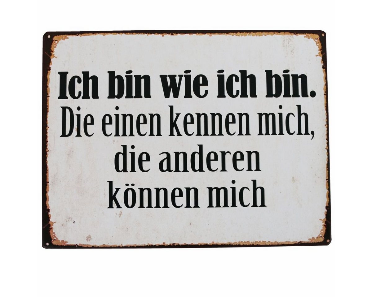 Lafinesse Metallschild LaFinesse - Ich bin wie ich bin... Metallschild, (Stück, 1 St) von Lafinesse