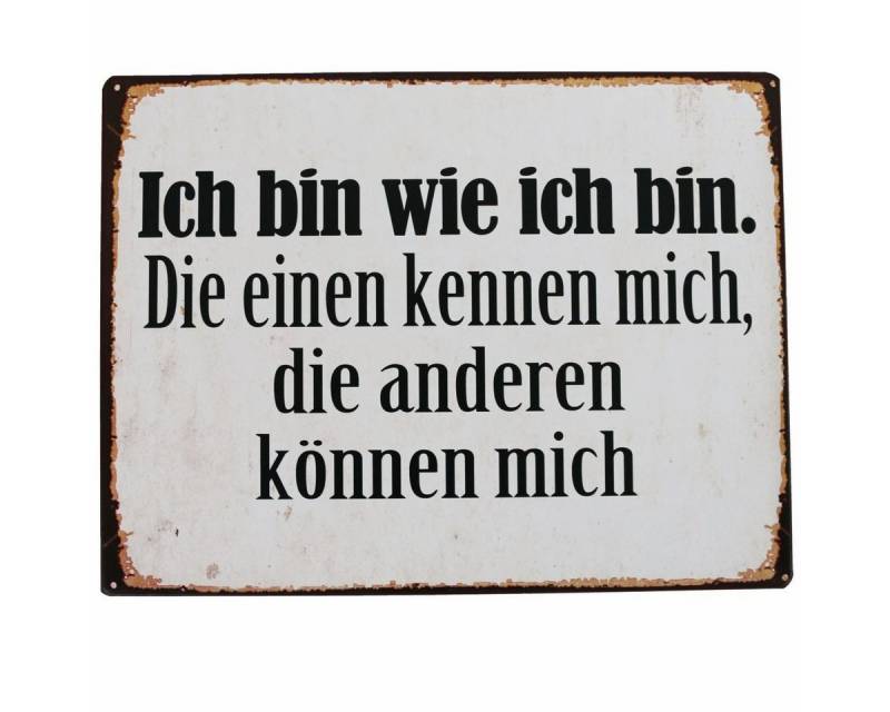 Lafinesse Metallschild LaFinesse - Ich bin wie ich bin... Metallschild, (Stück, 1 St) von Lafinesse
