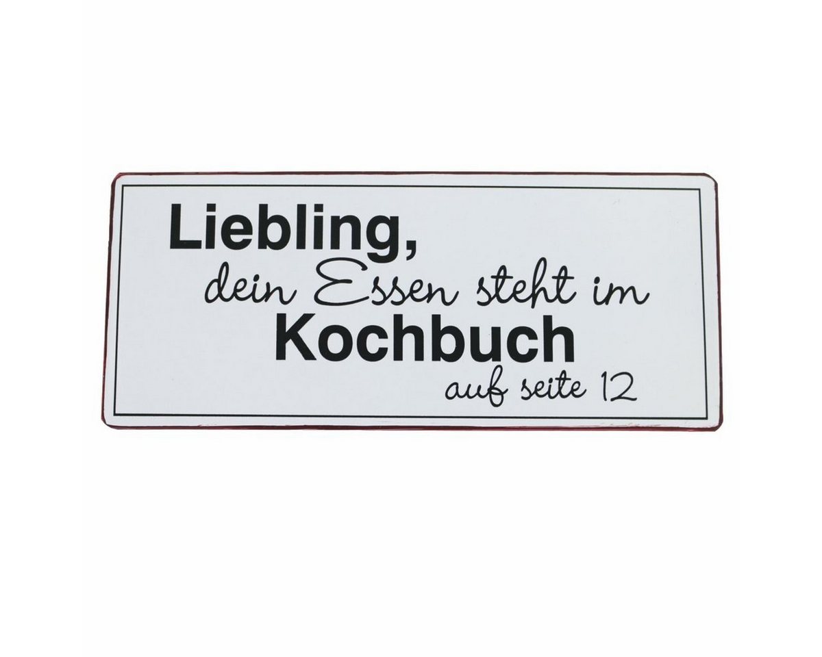 Lafinesse Metallschild LaFinesse - Liebling, dein Essen steht im... Metallschild, (Stück, 1 St) von Lafinesse