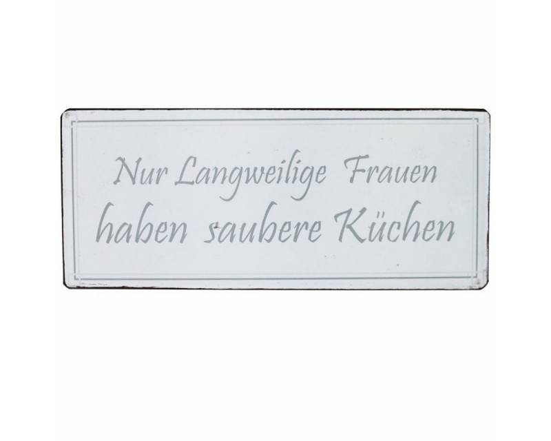 Lafinesse Metallschild LaFinesse - Nur langweilige Frauen haben saubere Küchen Metallschild, (Stück, 1 St) von Lafinesse