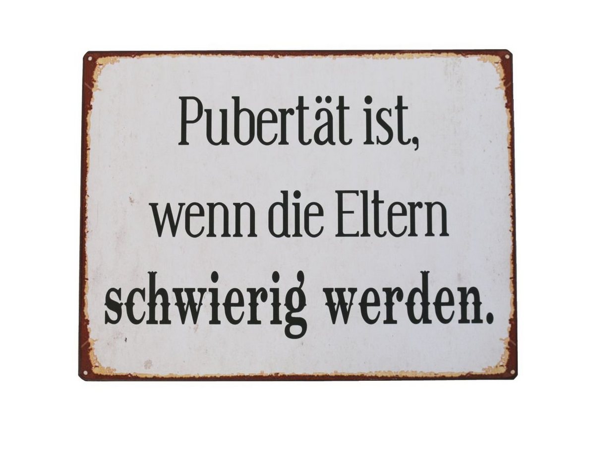 Lafinesse Metallschild LaFinesse - Metallschild Pubertät ist, .., (Stück, 1 St) von Lafinesse