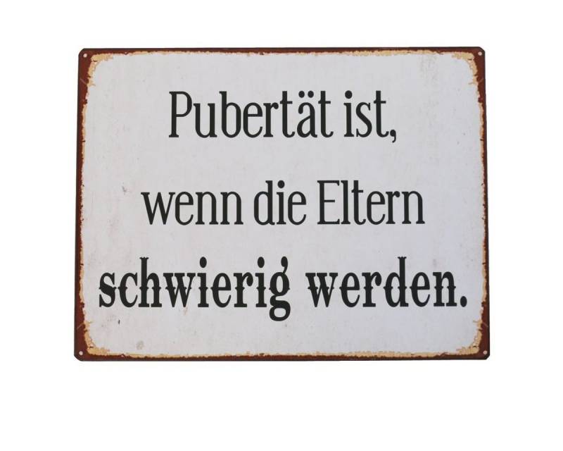 Lafinesse Metallschild LaFinesse - Metallschild Pubertät ist, .., (Stück, 1 St) von Lafinesse