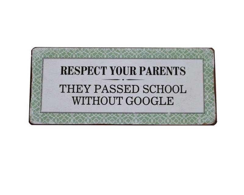 Lafinesse Metallschild LaFinesse - Respect your parents... Metallschild, (Stück, 1 St) von Lafinesse