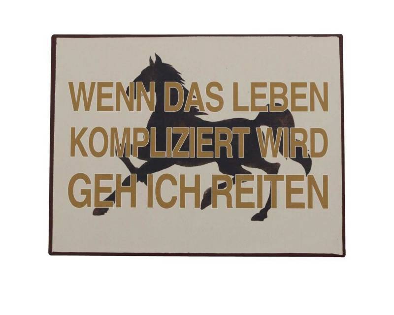 Lafinesse Metallschild LaFinesse - Metallschild Wenn das Leben kompliziert wird..., (Stück, 1 St) von Lafinesse