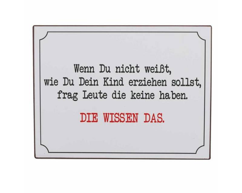 Lafinesse Metallschild LaFinesse - Wenn du nicht weißt, wie Du Dein Kind erziehen sollst..., (Stück, 1 St) von Lafinesse