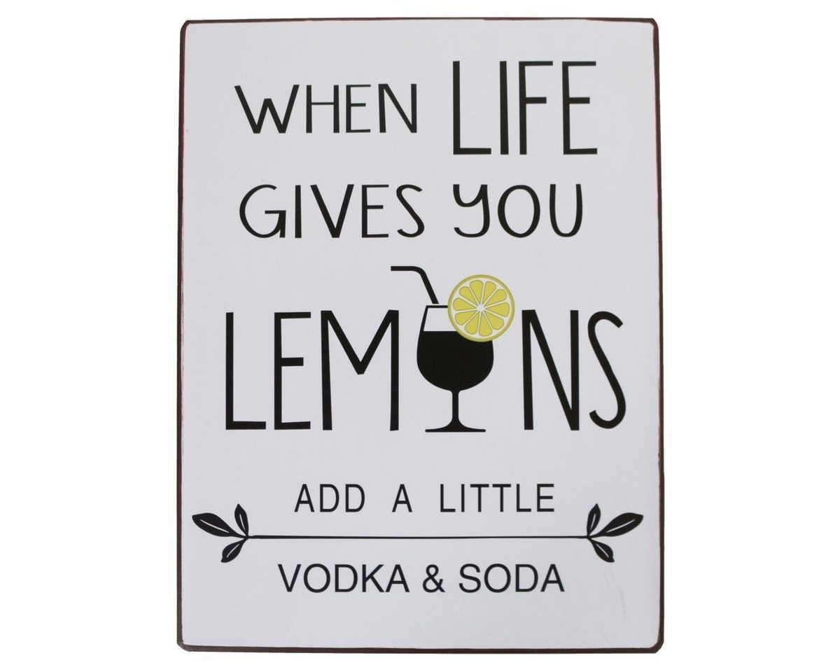 Lafinesse Metallschild LaFinesse - When Life gives you Lemons... Metallschild, (Stück, 1 St) von Lafinesse