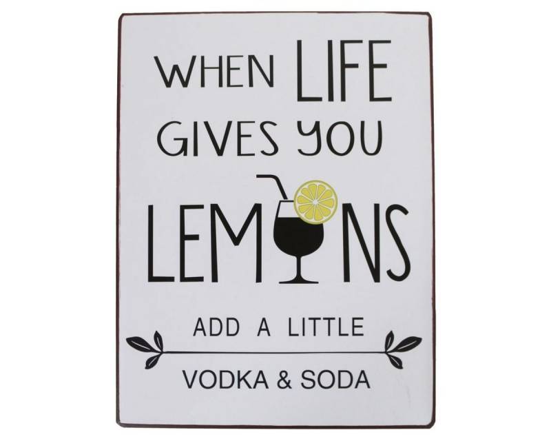 Lafinesse Metallschild LaFinesse - When Life gives you Lemons... Metallschild, (Stück, 1 St) von Lafinesse