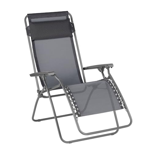 Lafuma Mobilier - Relaxsessel Zero Gravity RT 2 - Klappbarer Liegestuhl für Terrasse und Garten - Strapazierfähiges Batyline®-Gewebe - Mehrpositionenliege, Komfortabel, Frankreich - Grau Gusseisen von Lafuma Mobilier
