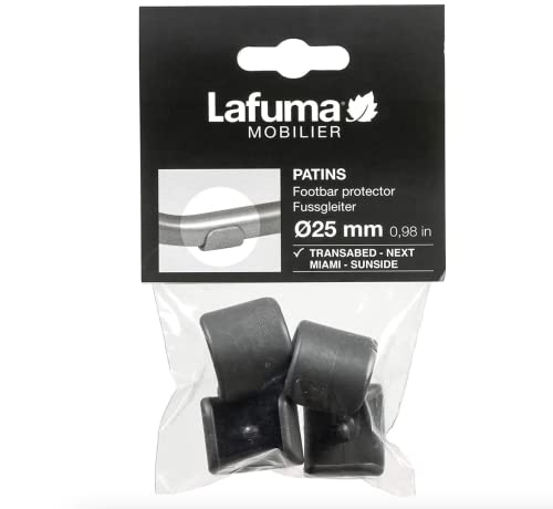 Lafuma 4 Fußschoner für Relax-Liegestühle, 25 mm Durchmesser, Schwarz, LFM2845-1229 von Lafuma
