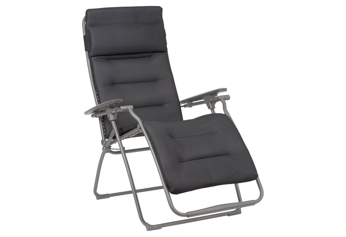 Lafuma Gartenliege Relax-Liegestuhl BE COMFORT EVELUTION XL, Grau, 1 St., Bezug aus Batyline, Stahlrahmen, Verstellbare Rückenlehne von Lafuma